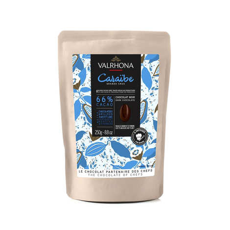 Beans of pastry dark Chocolate "Caribbean" 66% - Valrhona