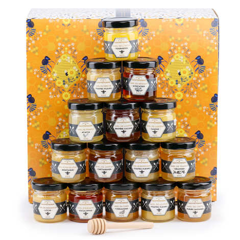 Discovery box of 15 honeys from France and around the world