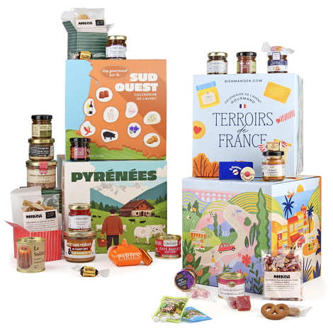 Set of 2 gourmet advent calendars Cube of the Terroirs of France + South-West
