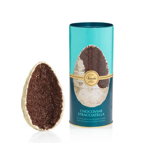 Grand oeuf gourmet Chocoviar Stracciatella et sa surprise