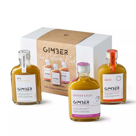 Symphony box 3 organic Gimber recipes - N°1 Original, N°2 Brut and S°1 Sweet lilly