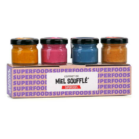 Puffed honey - Superfoods box (Box of 4 jars x35g)