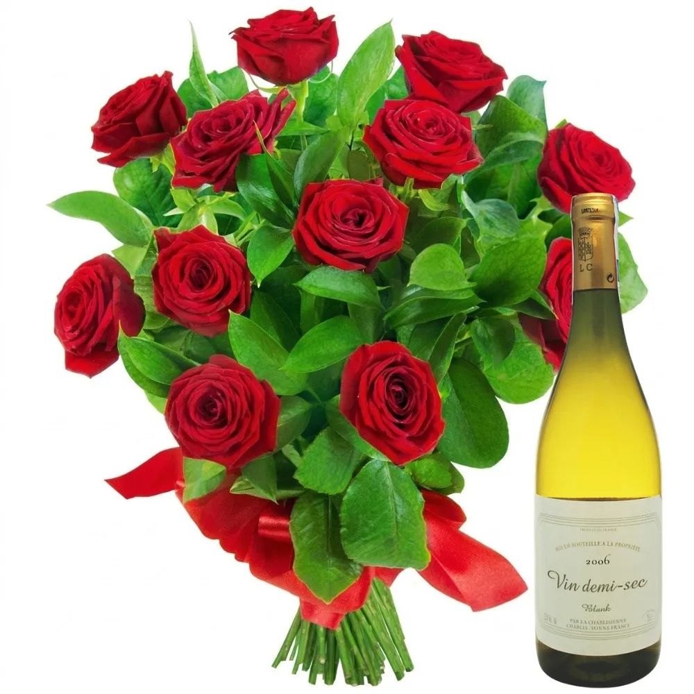 Roses with wine (Small)