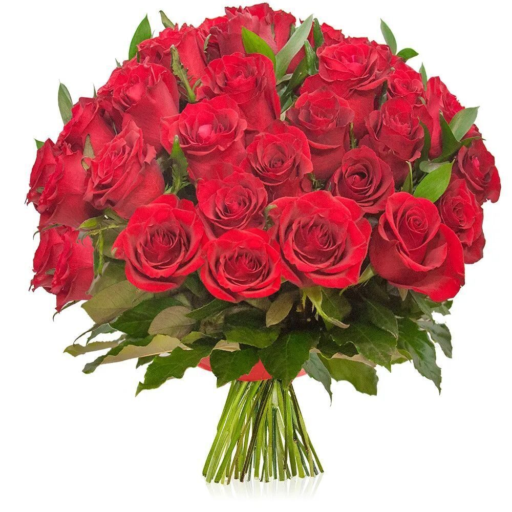 Bouquet of 30 roses with red ribbon (Small)
