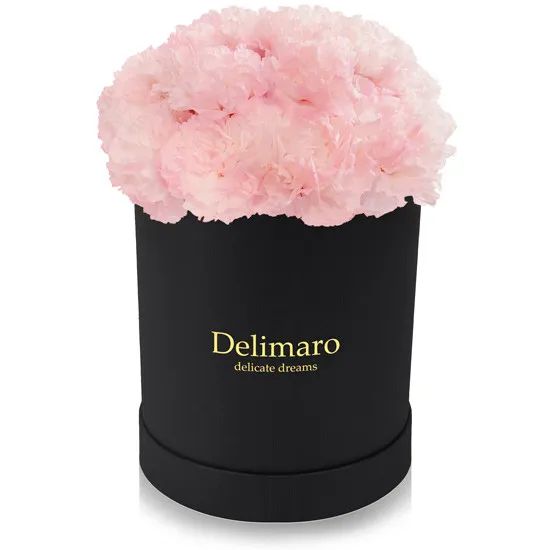 Pink carnations in a black box (Small)
