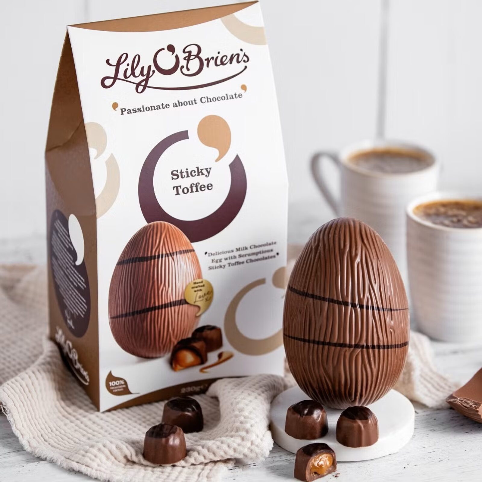 Milk Chocolate Egg with 5 Sticky Toffee Chocolates, 230g