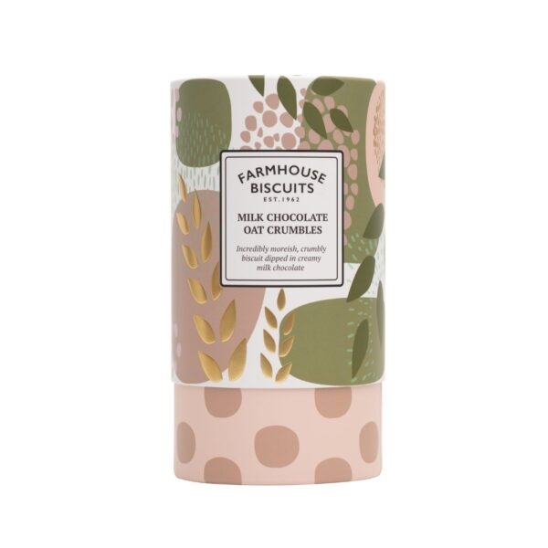Farmhouse Milk Chocolate Oat Crumble Biscuits Tube