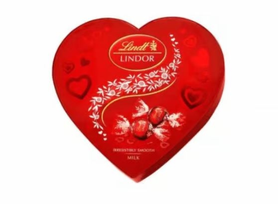 Lindt Milk Chocolate Heart Box