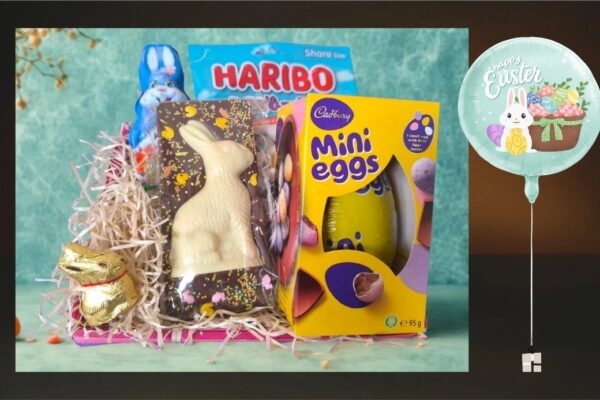 Easter Chocolate Basket (Bunny) & Foil Balloon