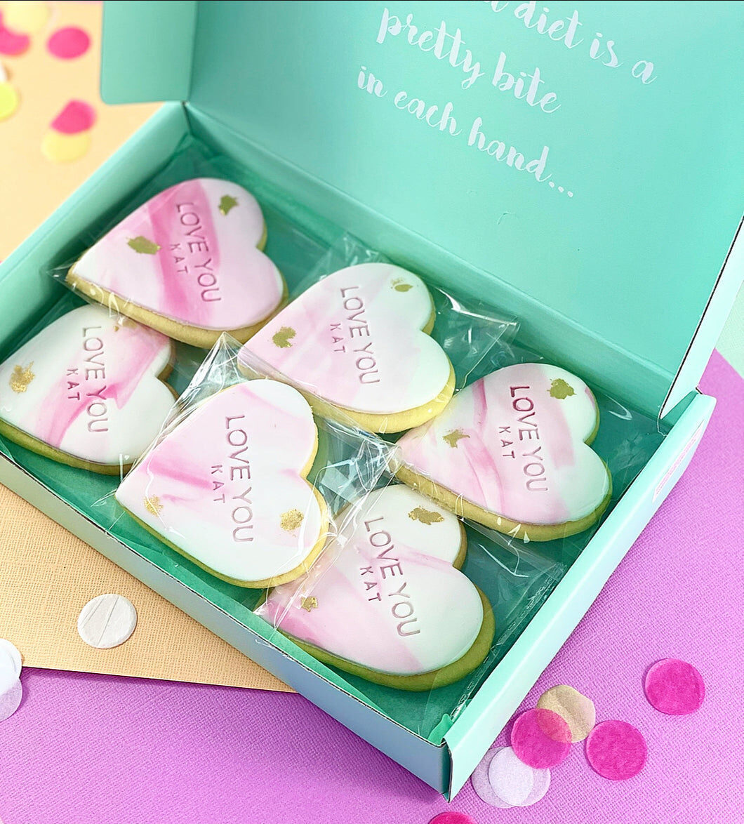 Love You Heart Cookies ((6pack))