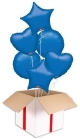 Bright Blue Party Bouquets (2x Bunch of 6 Balloons (12 Balloons))