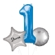 Large Blue Shape Balloon No 2 (3 Balloons Gift Boxed)