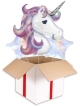Happy Birthday Stripe and Chevron Supershape Balloon (3 Balloons Gift Boxed)