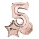 Large Rose Gold Shape Balloon No 6 (3 Balloons Gift Boxed)