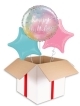 Happy Birthday Star Supershape Balloon (3 Balloons Gift Boxed)
