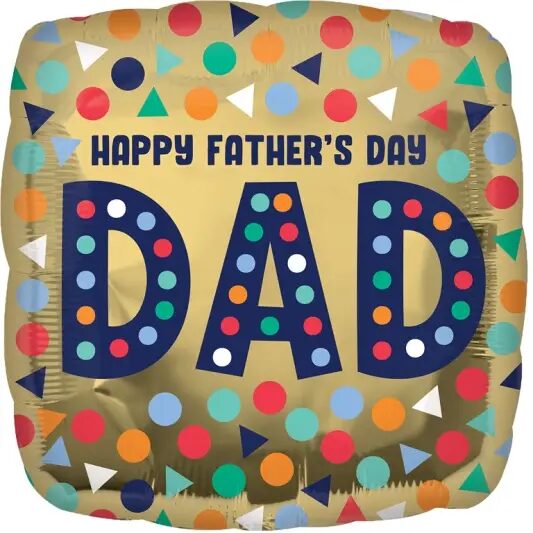 Square Happy Fathers Day Balloon (4 Balloons Gift Boxed)