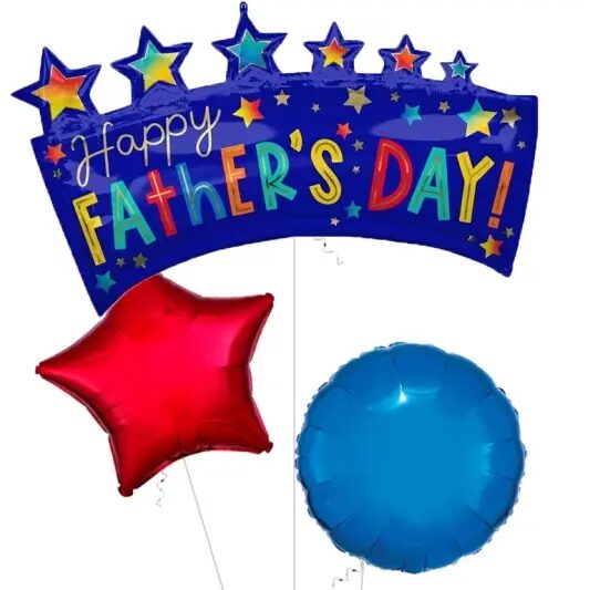 Happy Fathers day Supershape Banner Balloon (Single Balloon Gift Boxed)