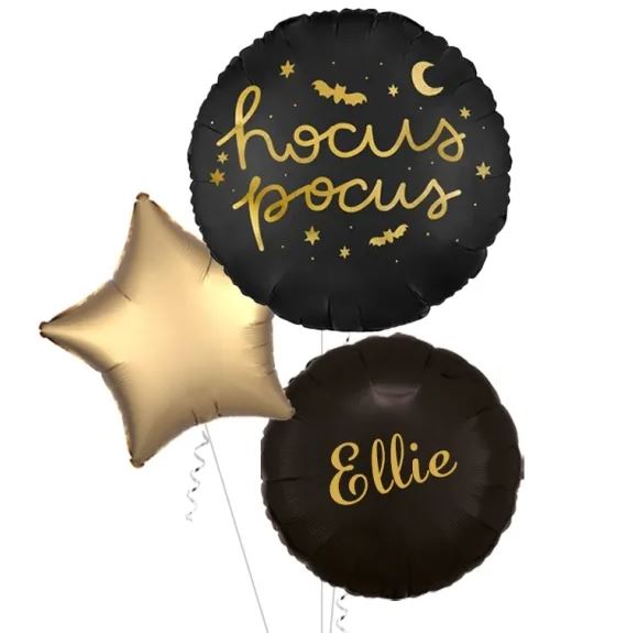 Hocus Pocus Black Foil Balloon (3 Balloons Gift Boxed)