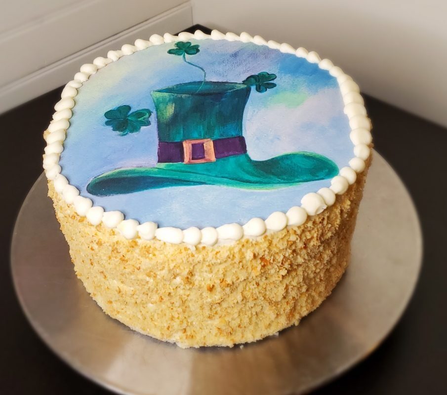 8" Irish Cream Cake w/ Rhonda Scott Print
