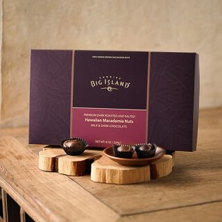 Premium Dark Roasted and Salted Macadamia Nut Chocolates Combination