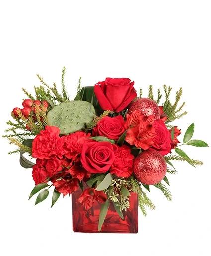 SCARLET CELEBRATION VASE ARRANGEMENT (Standard)