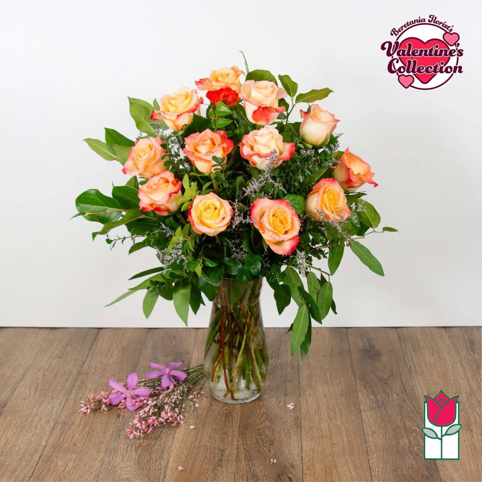 Beretania's Medium Stem Roses - Peach (Standard)