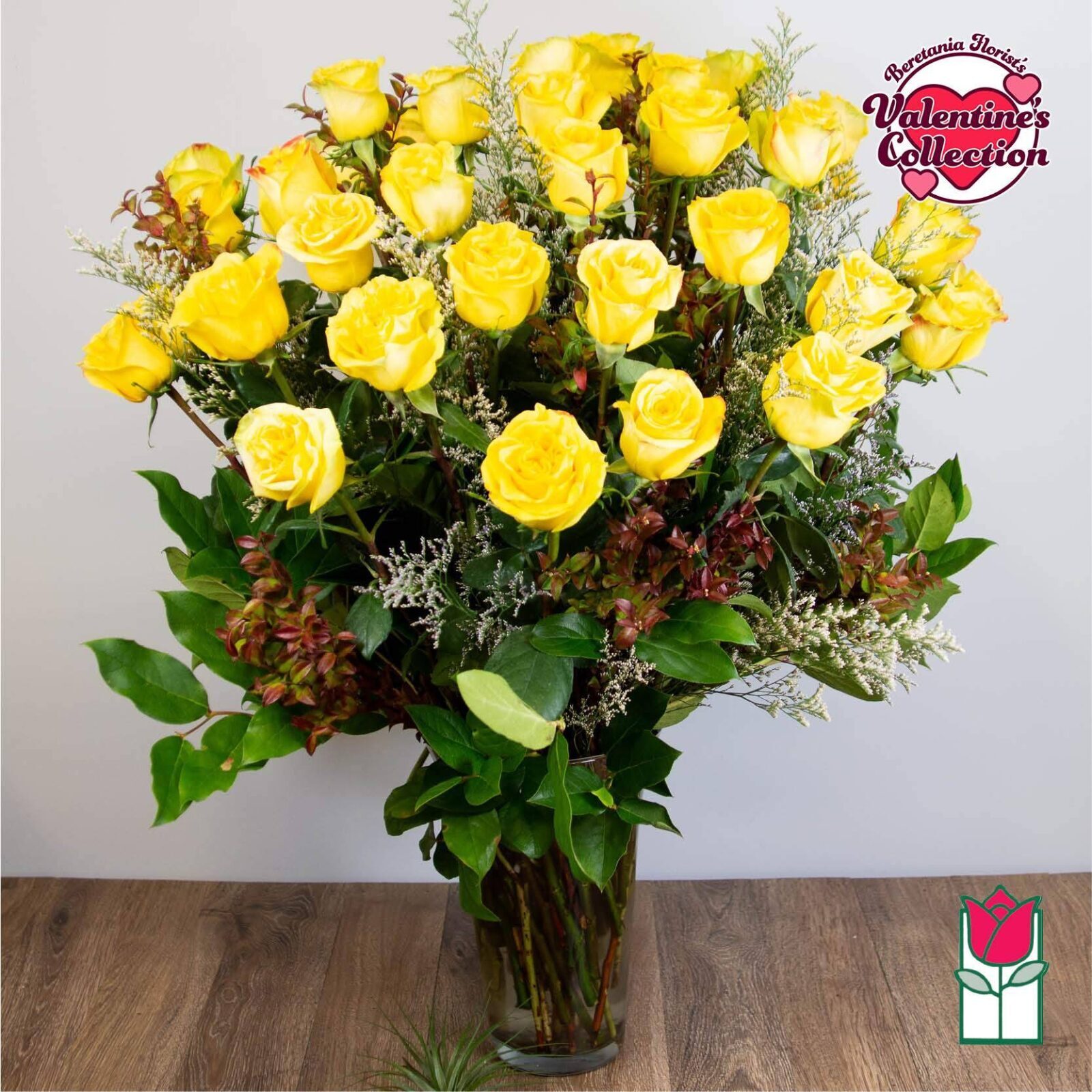 Beretania's 3 Dozen Yellow Rose Bouquet [Early Bird Special]