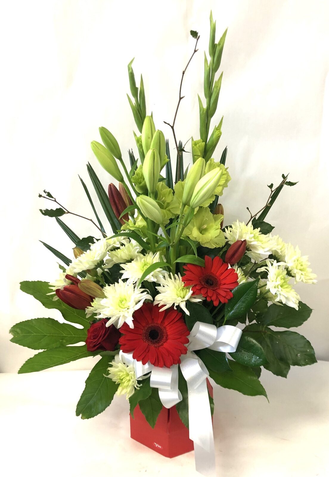 Red and White Water Box