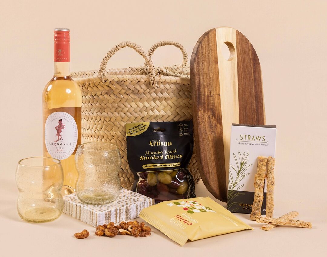 Gather & Graze Basket with Rose
