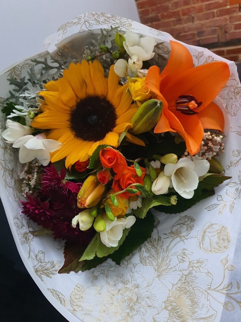 Posy of Bright Handited Florist Choice Flowers (Small)