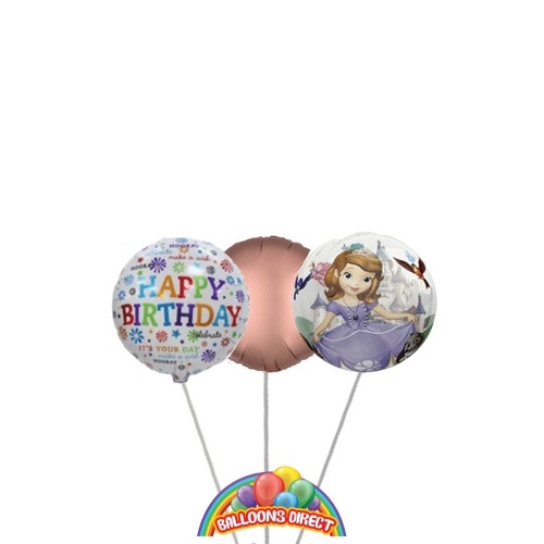 Disney Sofia the First Birthday Balloon Bouquet