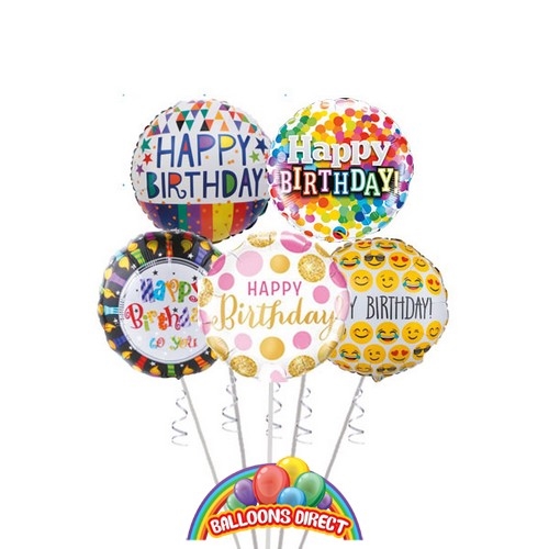 Custom Birthday Generic Balloon Bouquet No Age (3 Balloon Bouquet)
