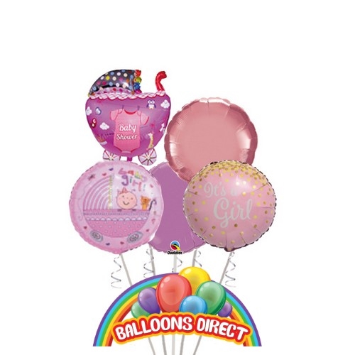 Baby Shower Girl Deluxe Balloon Bouquet