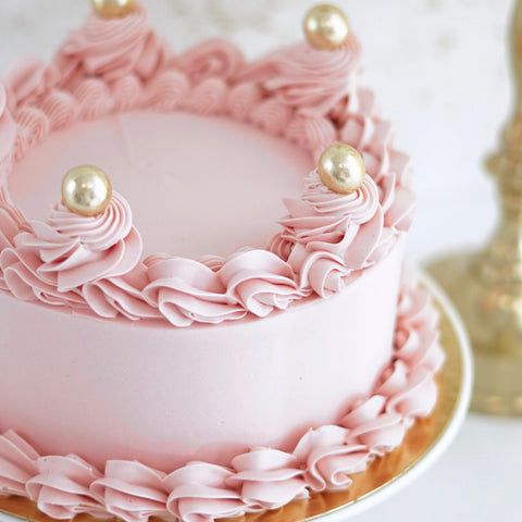 Pink Retro Cake (6 - 10 people (15cm))