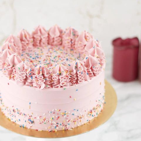Pink Sprinkle Birthday Cake (6 - 10 people (15cm))