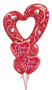 Filigree I love You Balloon Gift
