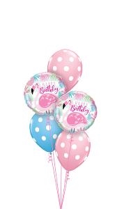 Flamingo Polka Dot Balloon Gift