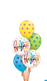 Happy Birthday Spots Balloon Gift