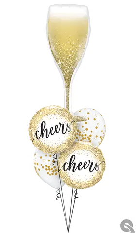 Cheers Golds Balloon Bouquet