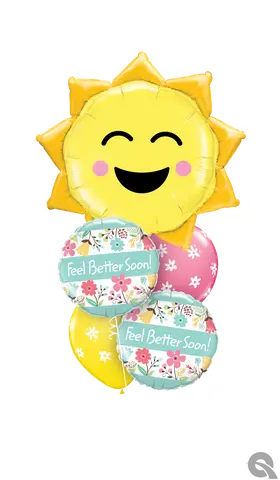 Feel Better Soon Sunshine Balloon Bouquet