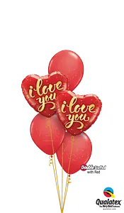 I Love You Script Balloon Bouquet