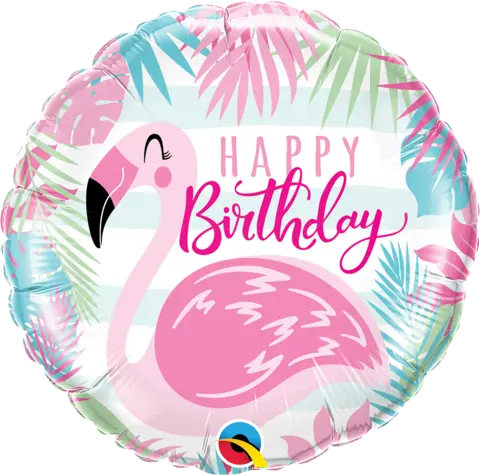 Happy Birthday Flamingo Foil Balloon