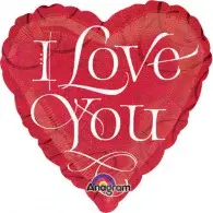 I Love You Cursive Foil Balloon
