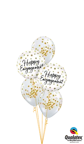 Happy Engagement Confetti Balloon Bouquet