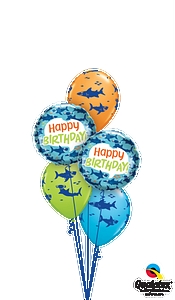 Shark Happy Birthday Balloon Bouquet