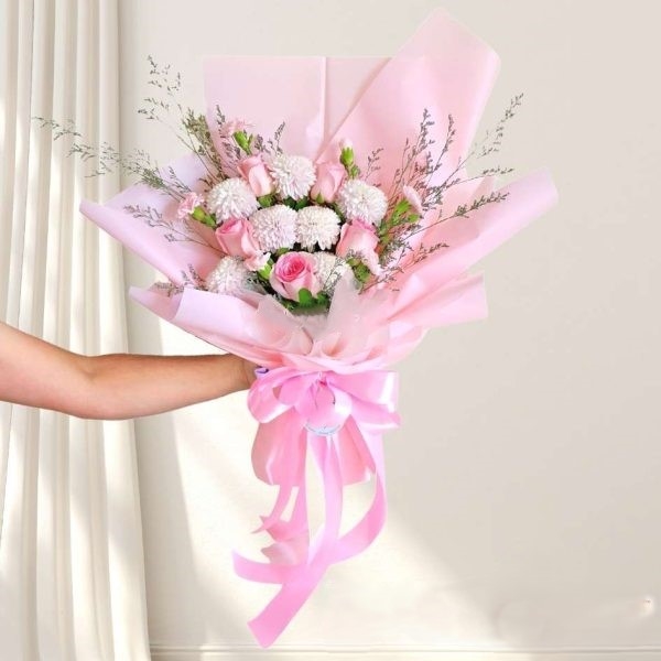 Buket Bunga Wisuda: Pretty Pink