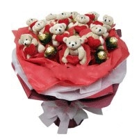 Buket Boneka: Dozens of Teddy & Ferrero