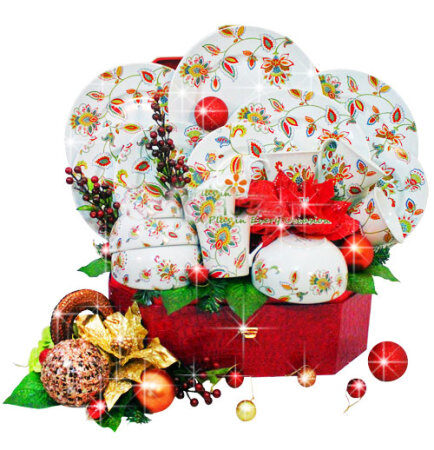 Parcel Keramik Natal: Dinner Set 7