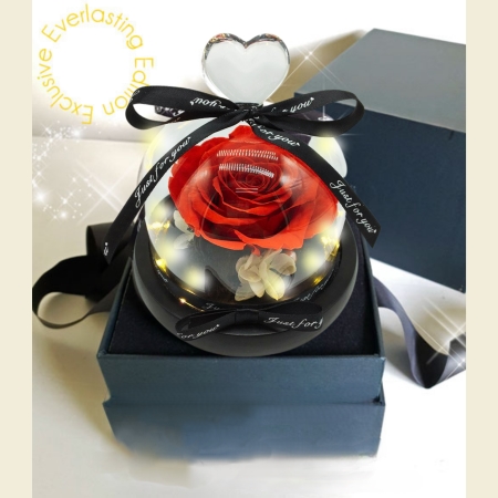 Eternity Red Preserved Rose with LED