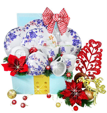 Parcel Keramik Natal: Dinner Set 2